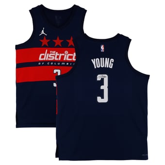 Trae Young Washington Wizards Autographed Nike 2025-26 Navy Statement Swingman Jersey