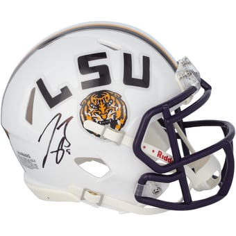 Joe Burrow LSU Tigers Autographed Riddell White Speed Mini Helmet