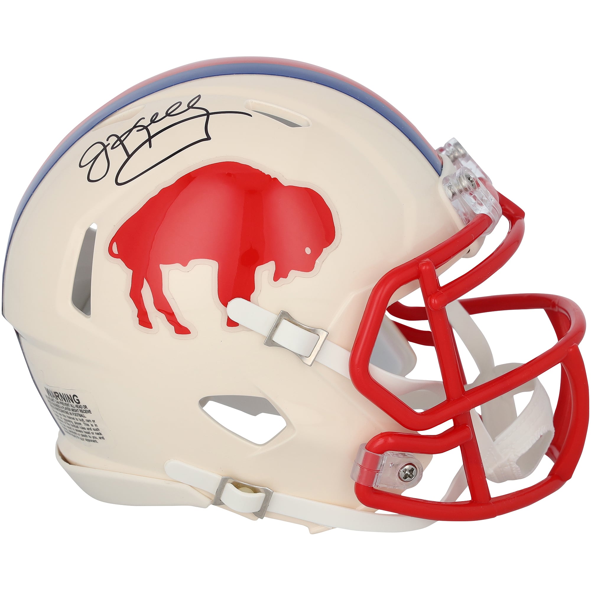 Jim Kelly Buffalo Bills Autographed Riddell Retro Speed Mini Helmet