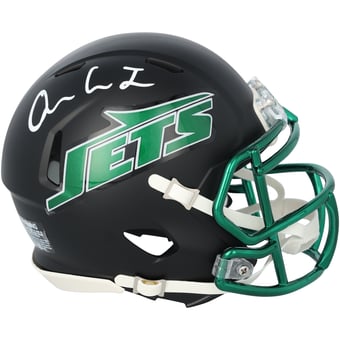 Omar Cooper Jr. New York Jets Autographed Riddell 2024 Alternate #1 Black Speed Mini Helmet