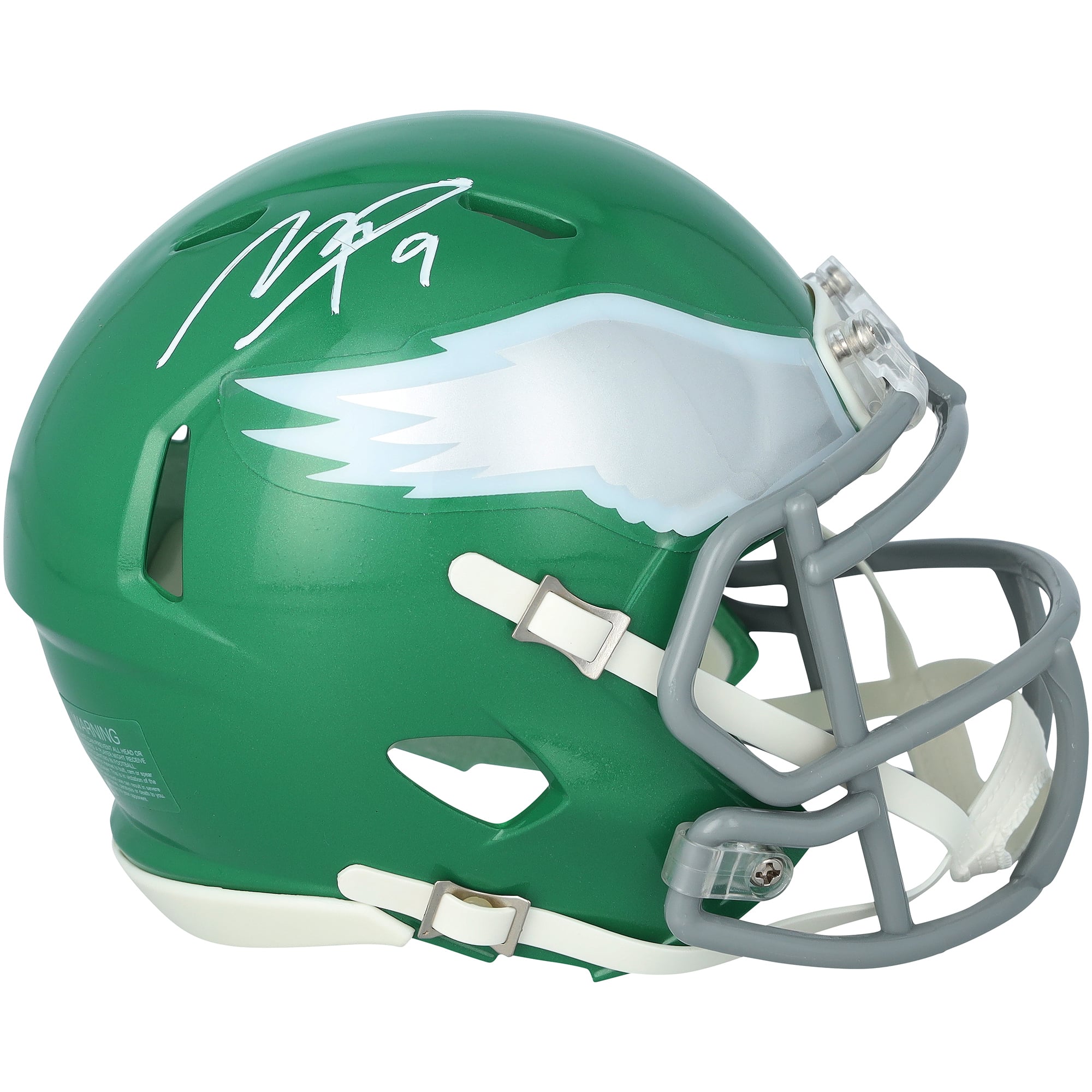 Makai Lemon Philadelphia Eagles Autographed Riddell Kelly Green Alternate Speed Mini Helmet