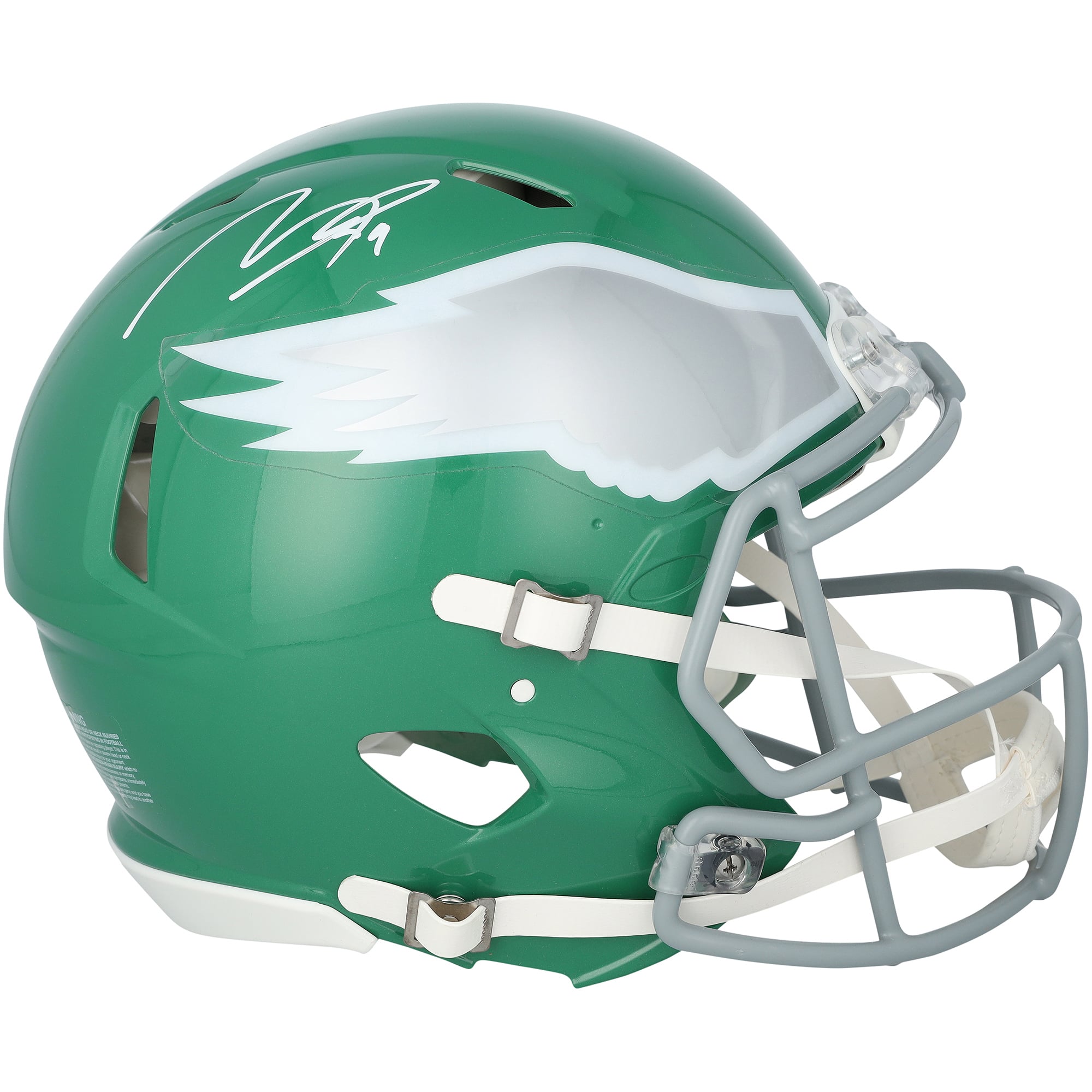 Makai Lemon Philadelphia Eagles Autographed Riddell Kelly Green Alternate Speed Authentic Helmet