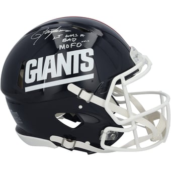 Lawrence Taylor New York Giants Autographed Riddell 1980-1999 Throwback Speed Authentic Helmet with "LT Was A Bad MOFO" Inscription
