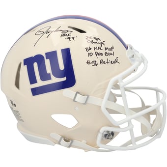 Lawrence Taylor New York Giants Autographed Riddell Retro Speed Authentic Helmet with Multiple Inscriptions - Limited Edition of 10