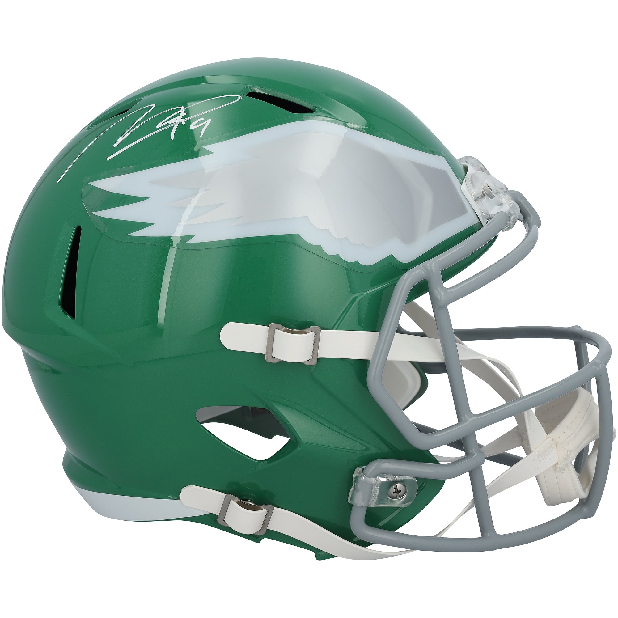 Makai Lemon Philadelphia Eagles Autographed Riddell Kelly Green Alternate Speed Replica Helmet