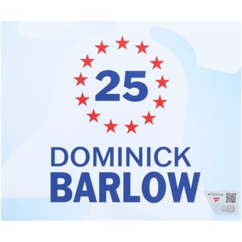 Dominick Barlow Philadelphia 76ers Player-Issued #25 White Nameplate from the 2025-26 NBA Season