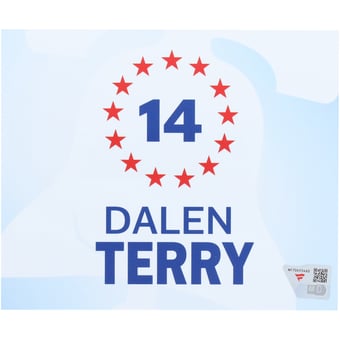 Dalen Terry Philadelphia 76ers Player-Issued #14 White Nameplate from the 2025-26 NBA Season