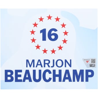 MarJon Beauchamp Philadelphia 76ers Player-Issued #16 White Nameplate from the 2025-26 NBA Season