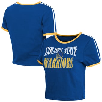 Women's WEAR by Erin Andrews  Royal Golden State Warriors Ringer Baby T-Shirt