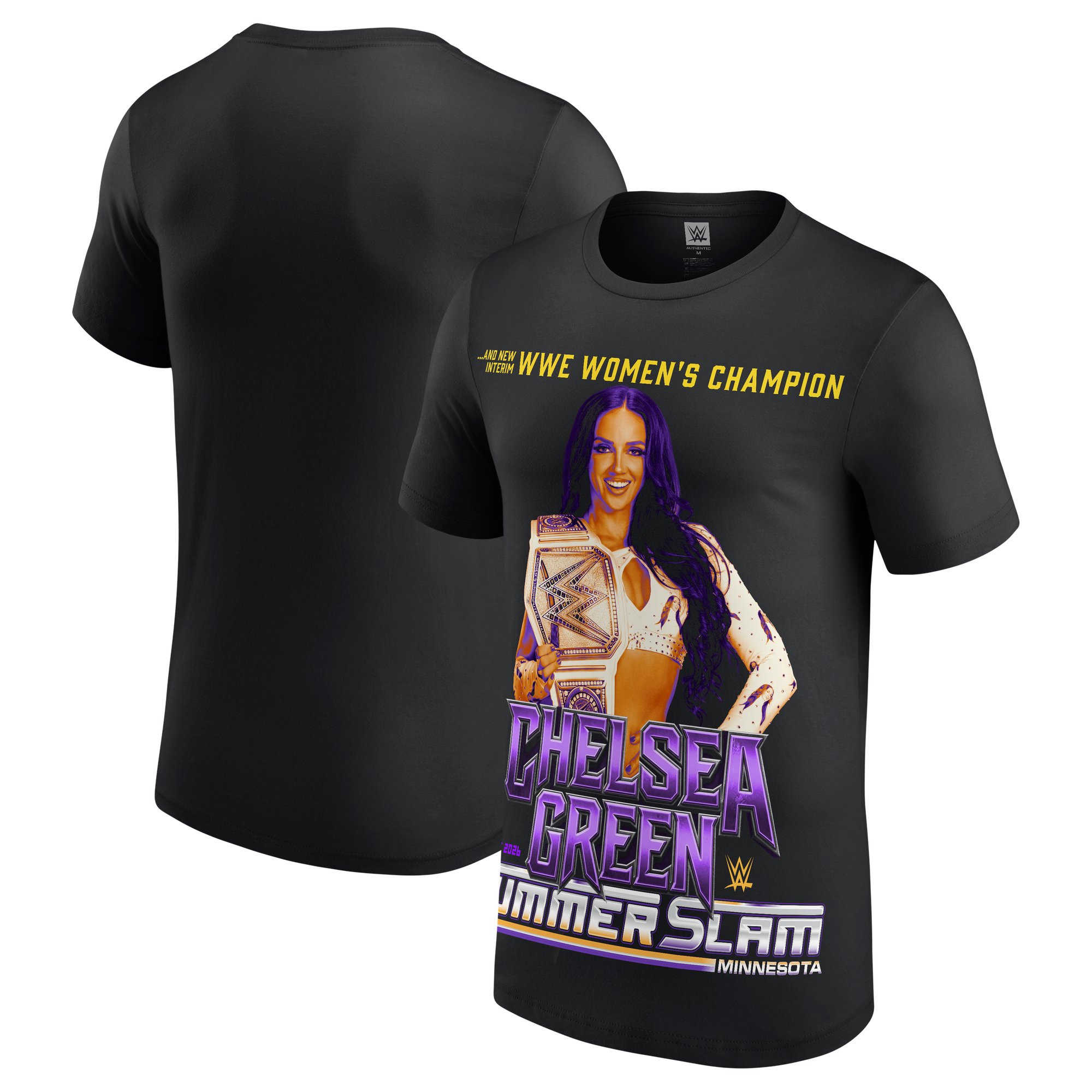 Men's Black Chelsea Green SummerSlam 2026 Interim WWE Women's Champion T-Shirt