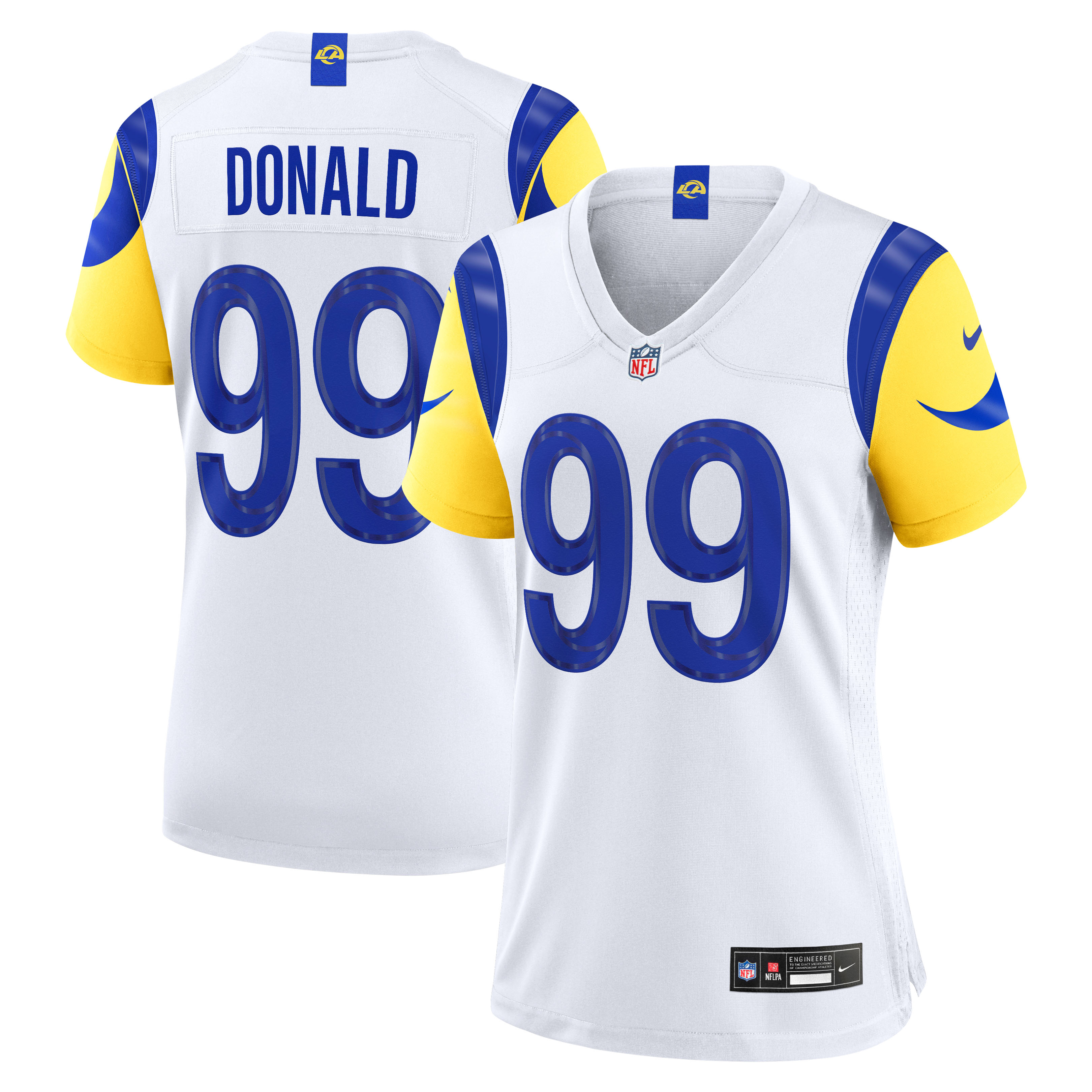 Women's Nike Aaron Donald White Los Angeles Rams Game Jersey