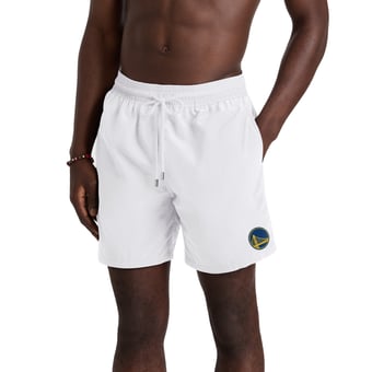 Men's Vilebrequin by G-III White Golden State Warriors Solid Swim Trunks
