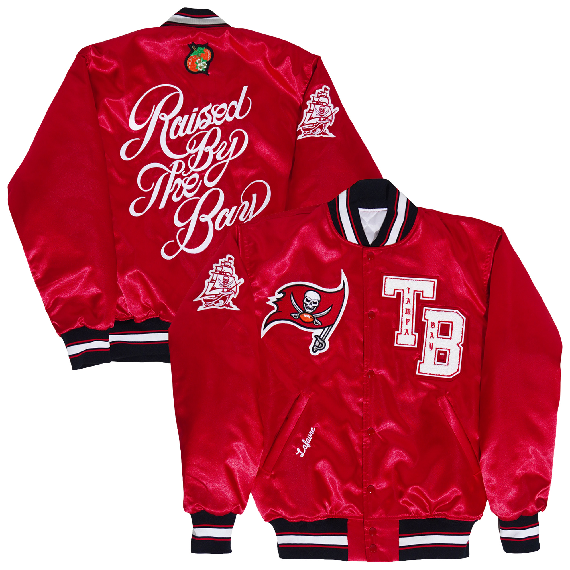 Unisex Lafavre Red Tampa Bay Buccaneers Satin Full-Snap Jacket