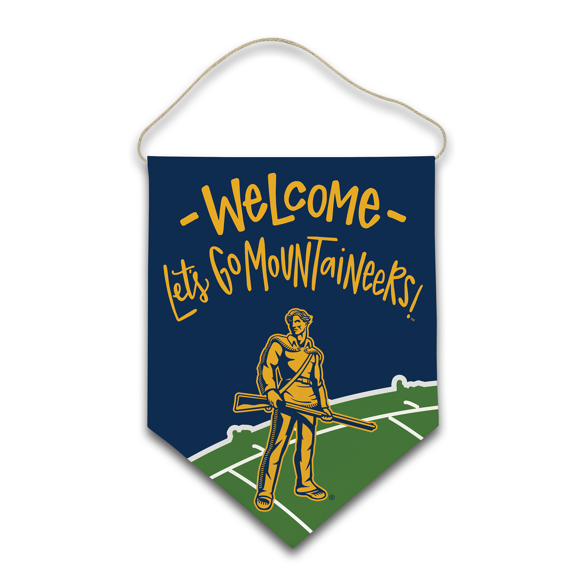 West Virginia Mountaineers Welcome Canvas Hanger