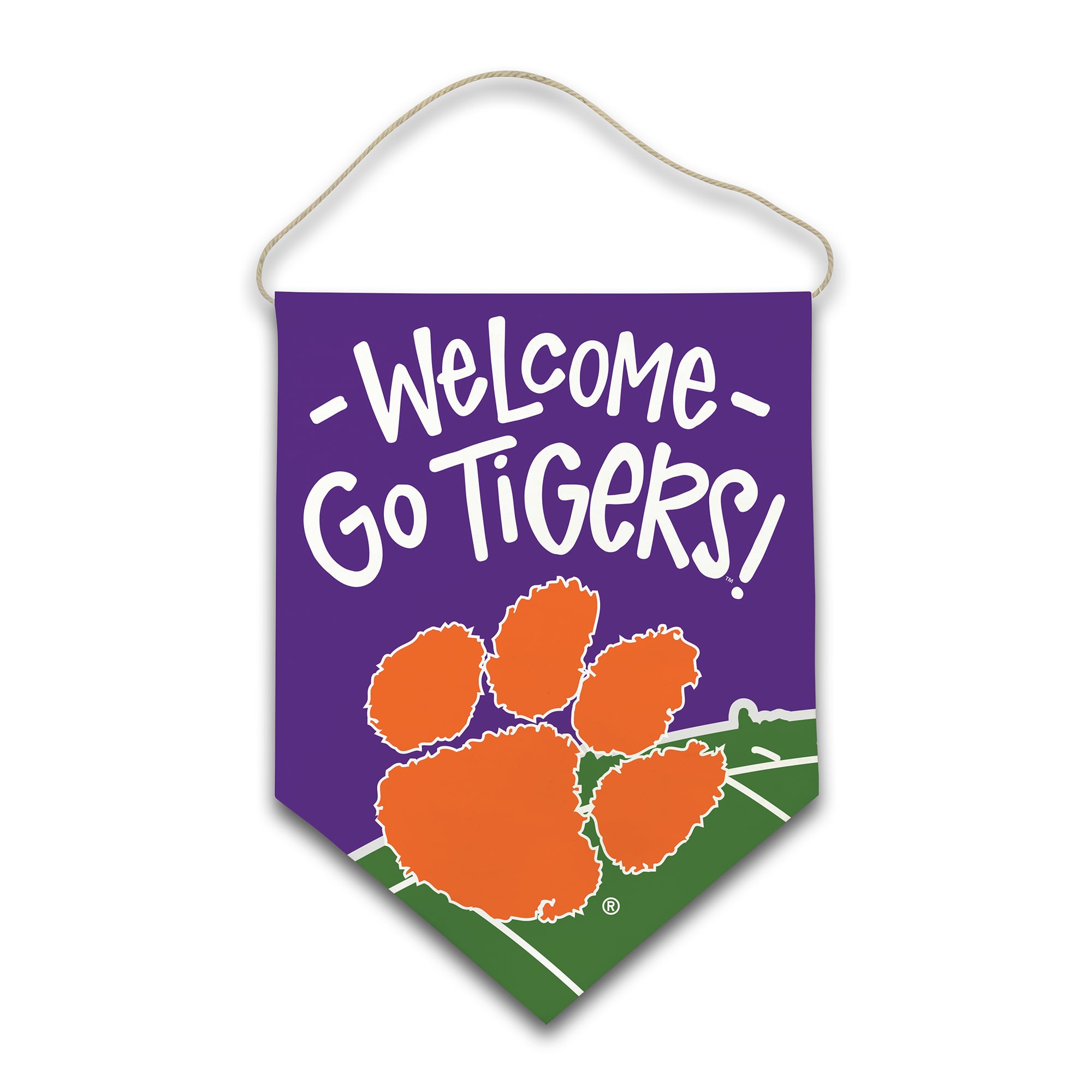 Clemson Tigers Welcome Canvas Hanger