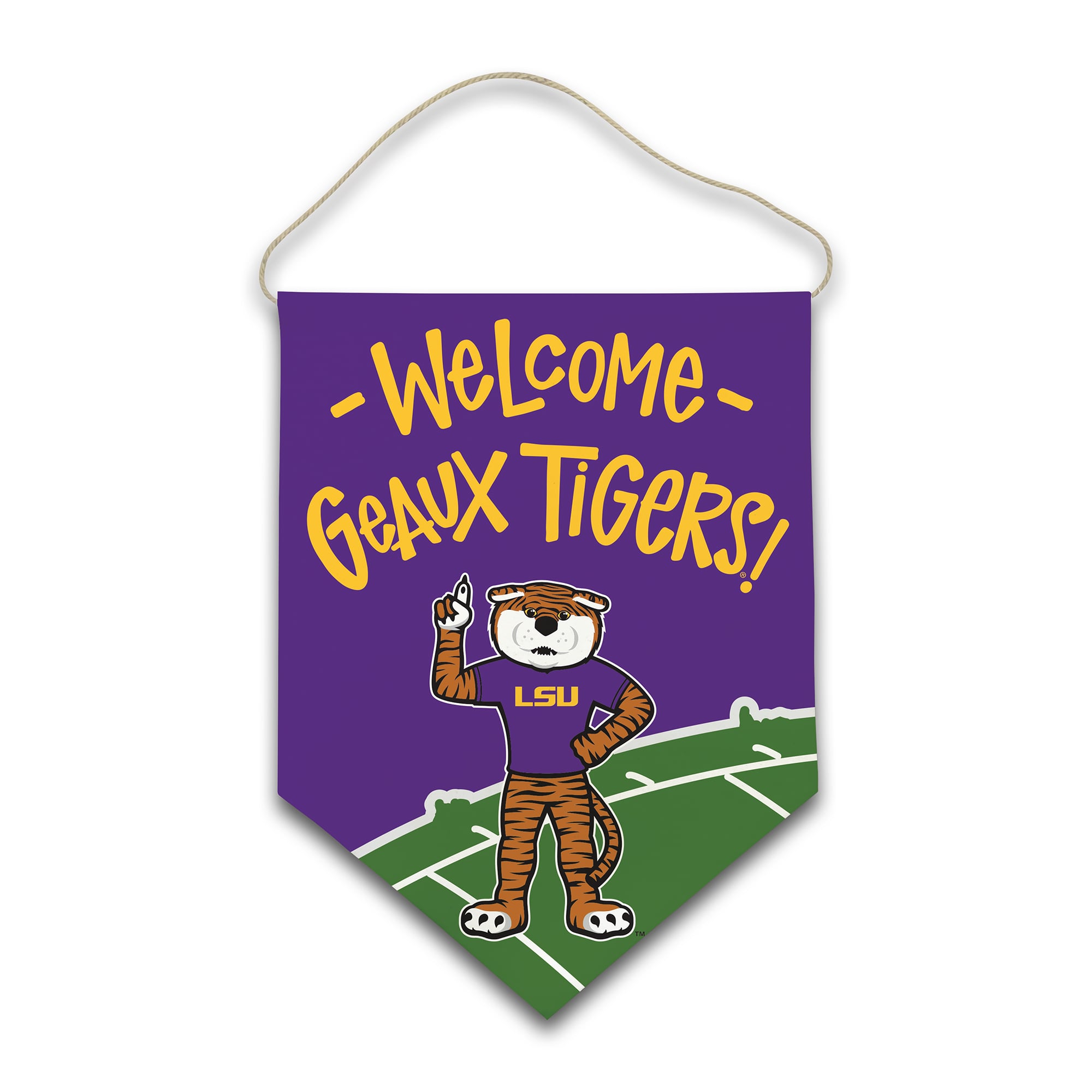 LSU Tigers Welcome Canvas Hanger
