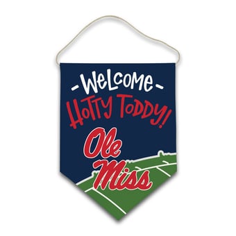 Ole Miss Rebels Welcome Canvas Hanger