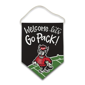 NC State Wolfpack Welcome Canvas Hanger