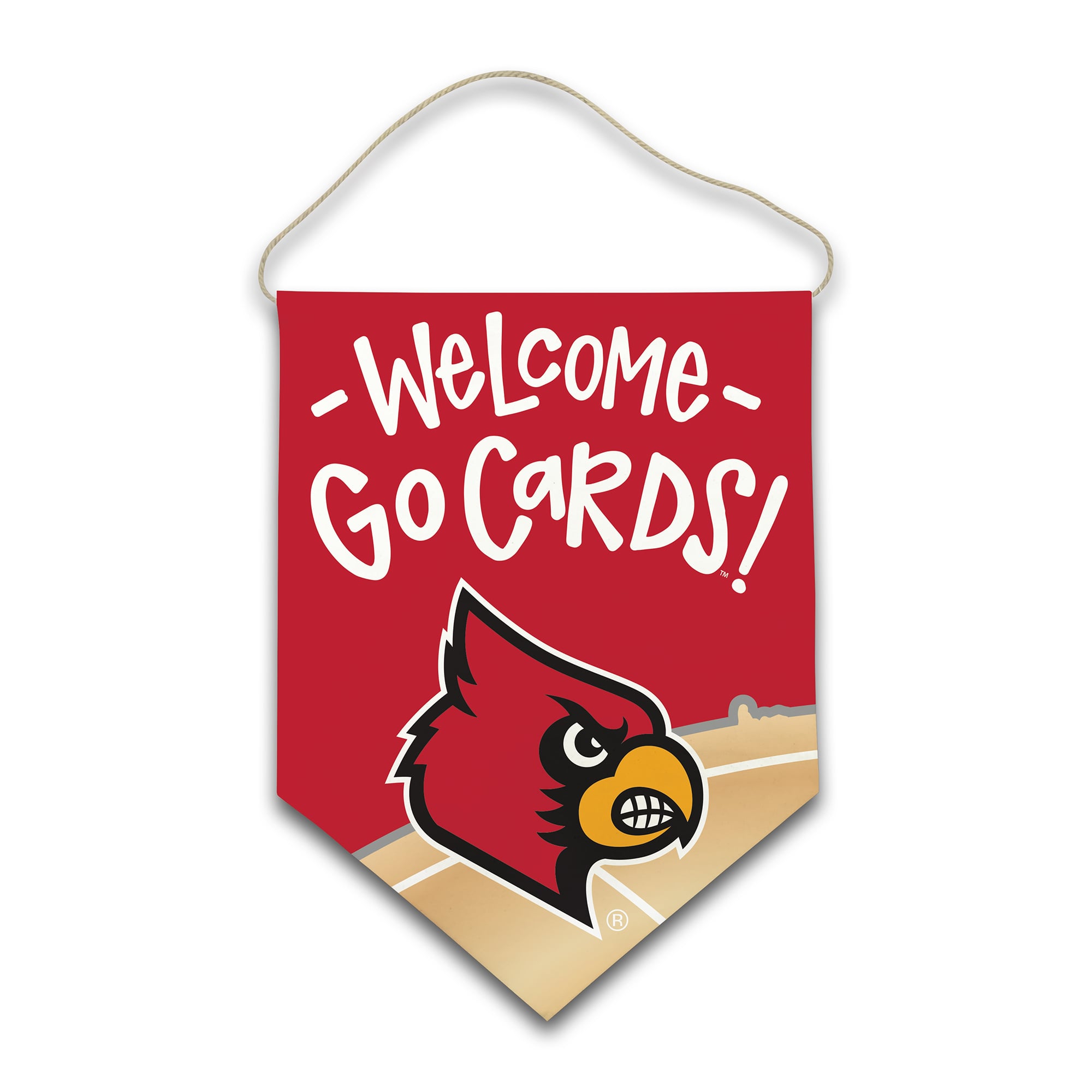 Louisville Cardinals Welcome Canvas Hanger