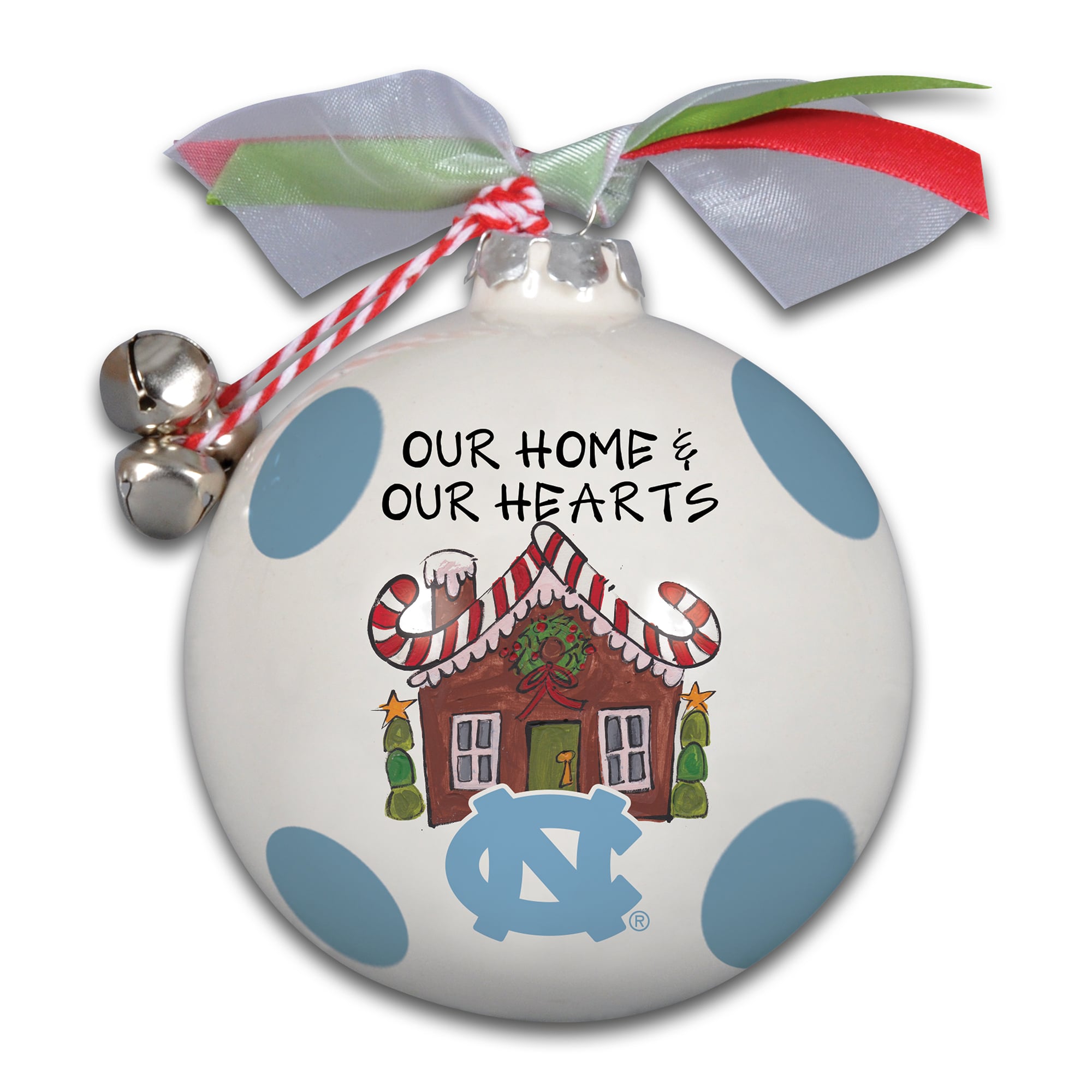North Carolina Tar Heels Home & Hearts Ornament