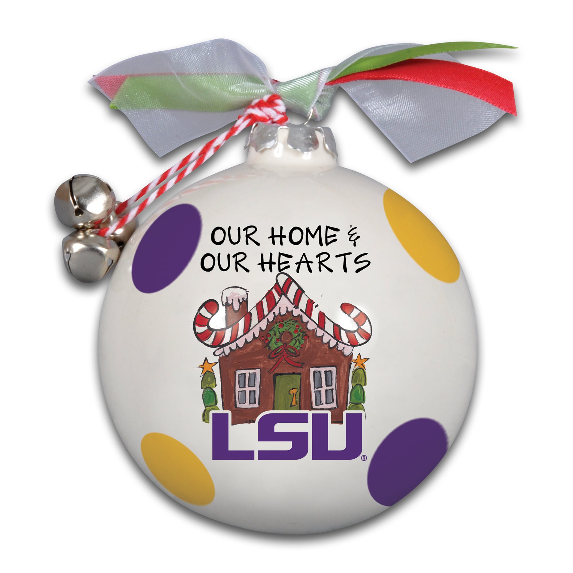 LSU Tigers Home & Hearts Ornament