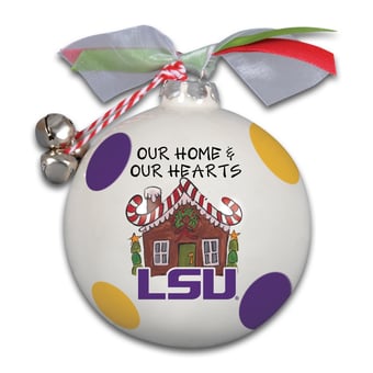 LSU Tigers Home & Hearts Ornament