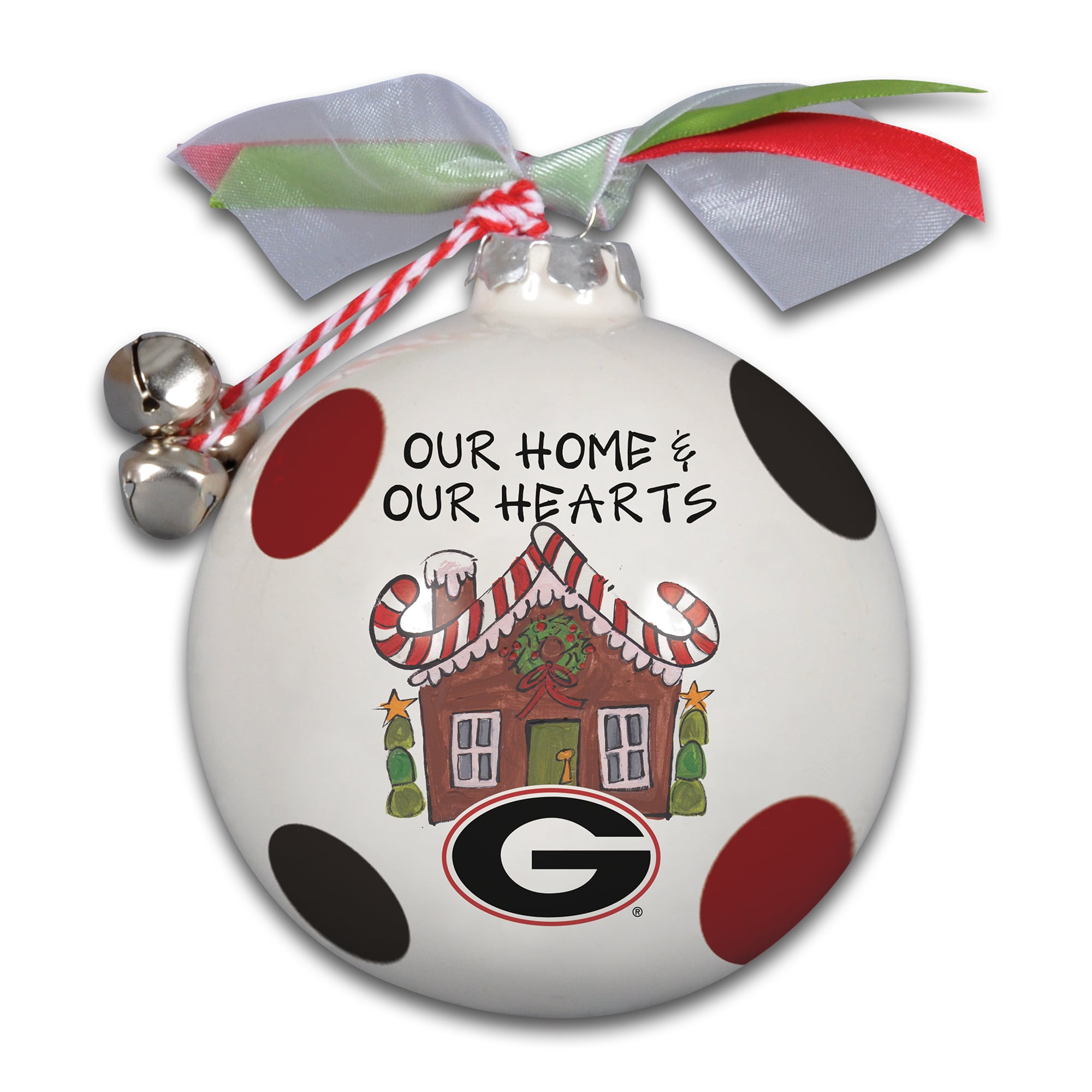 Georgia Bulldogs Home & Hearts Ornament