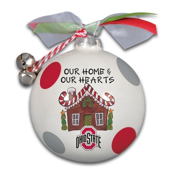 Ohio State Buckeyes Home & Hearts Ornament