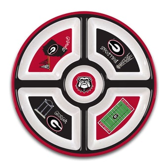 Georgia Bulldogs Five-Section Melamine Platter
