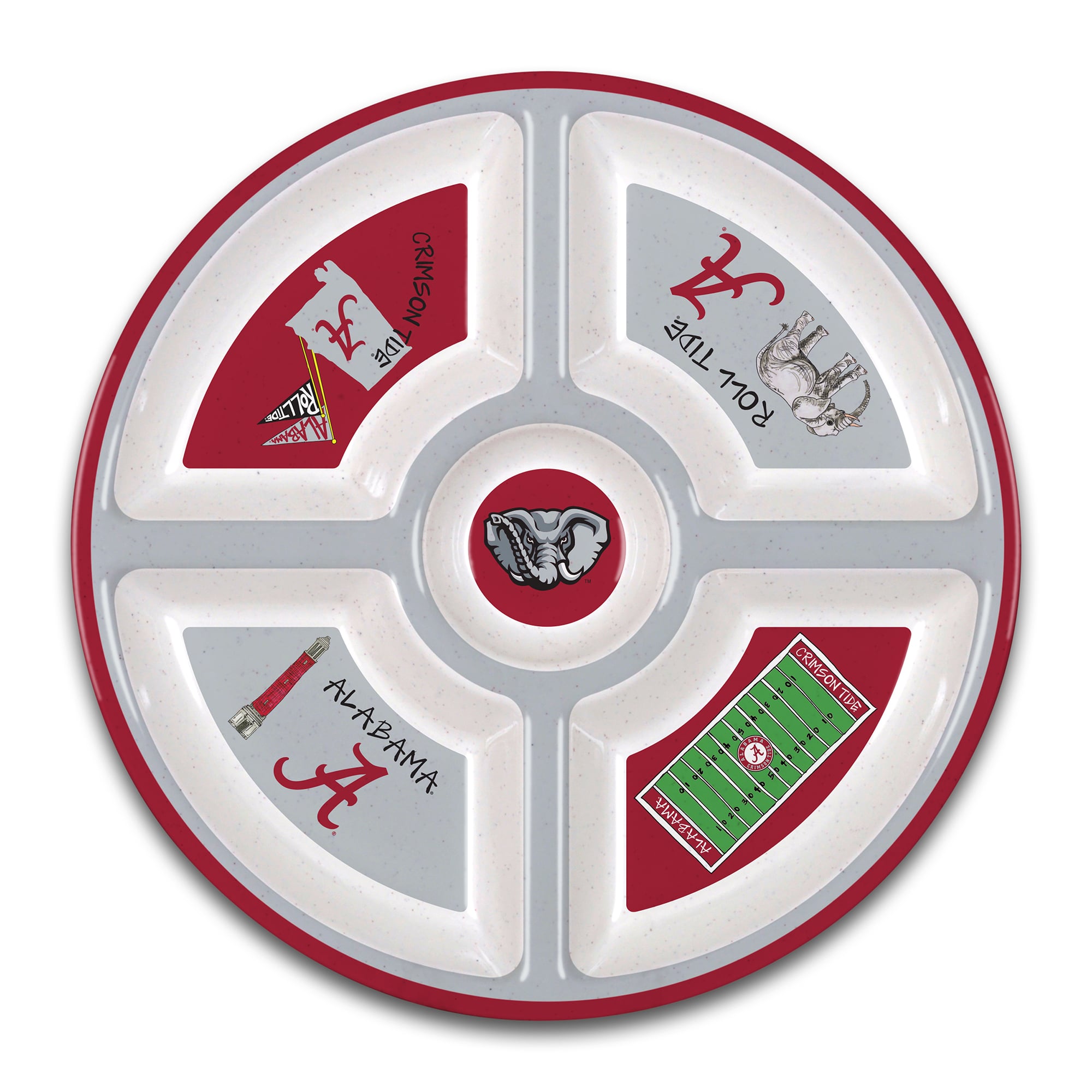 Alabama Crimson Tide Five-Section Melamine Platter