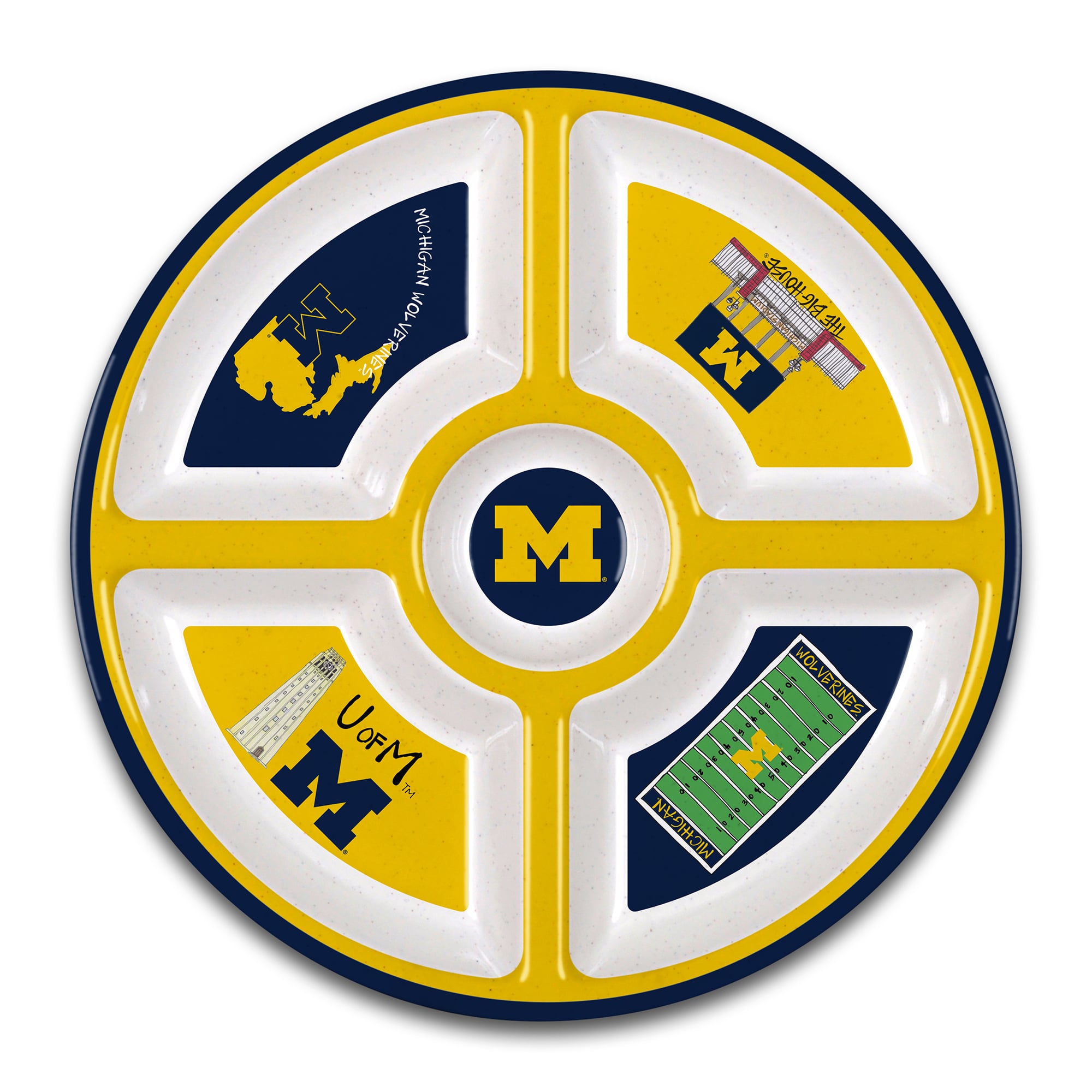 Michigan Wolverines Five-Section Melamine Platter