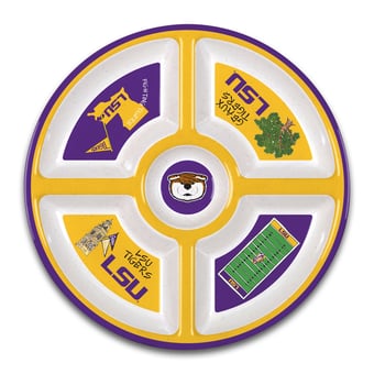 LSU Tigers Five-Section Melamine Platter