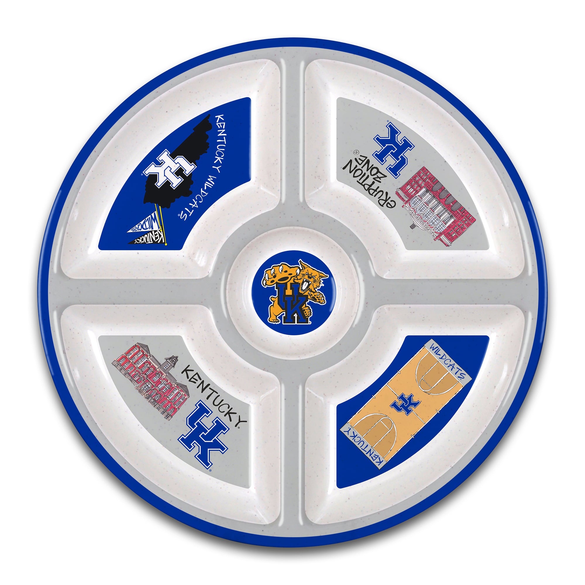 Kentucky Wildcats Five-Section Melamine Platter