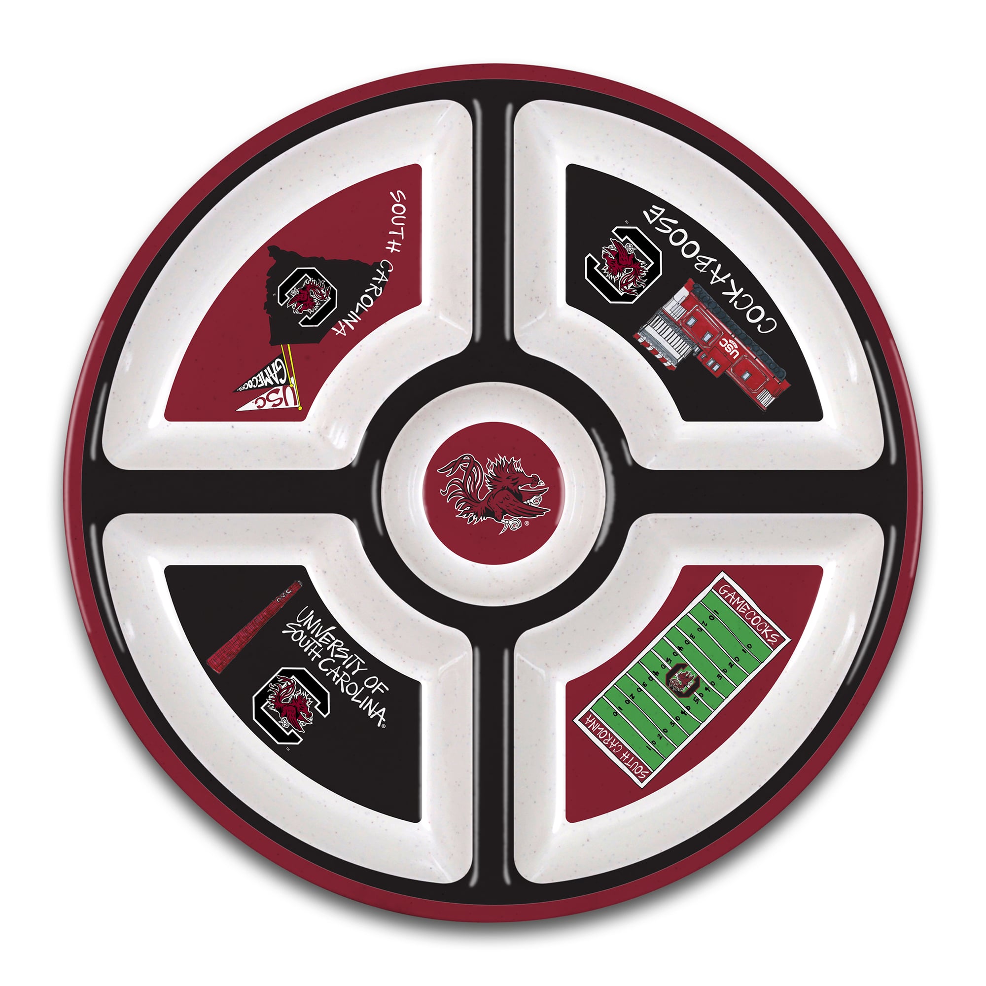 South Carolina Gamecocks Five-Section Melamine Platter