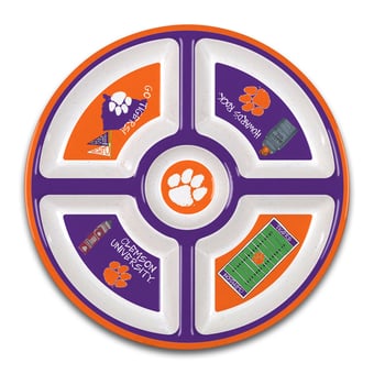 Clemson Tigers Five-Section Melamine Platter