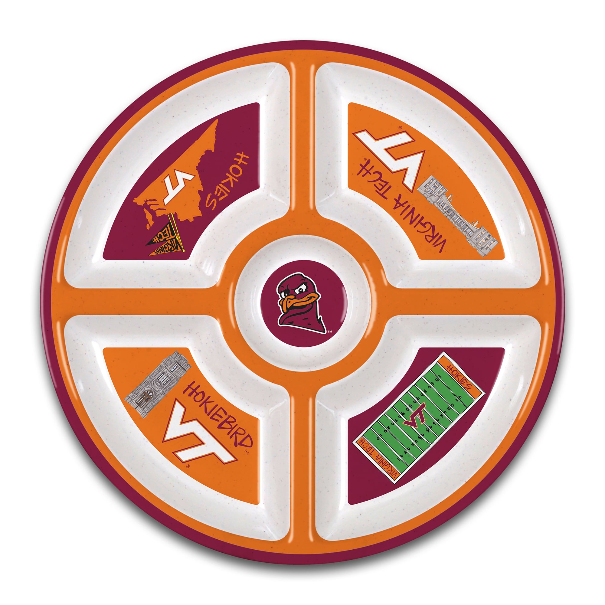 Virginia Tech Hokies Five-Section Melamine Platter