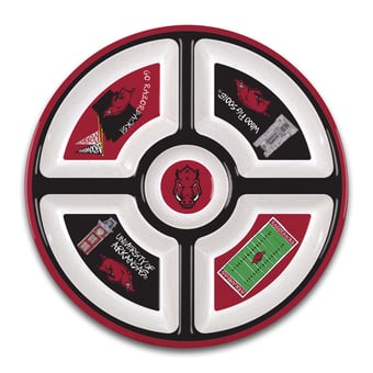 Arkansas Razorbacks Five-Section Melamine Platter