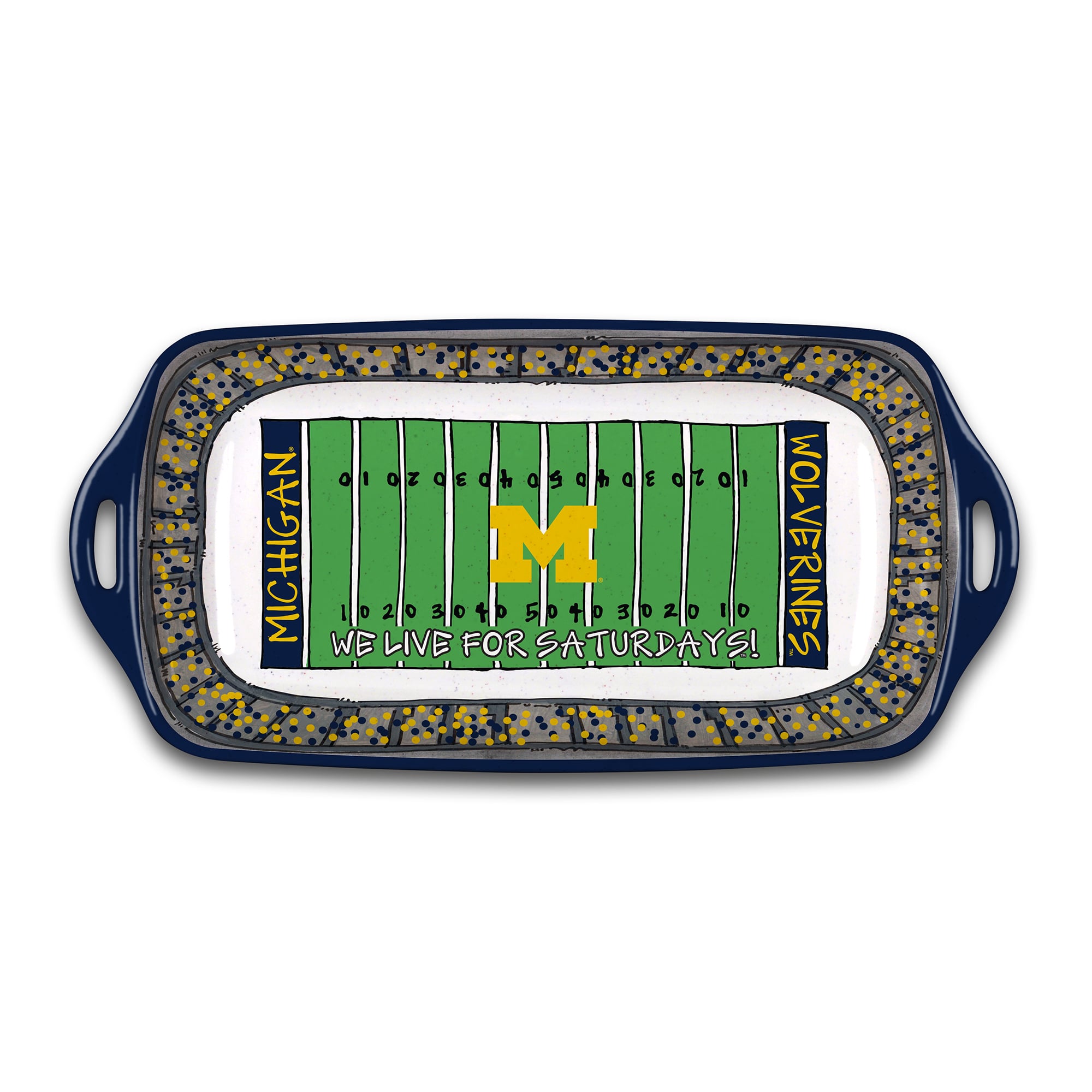 Michigan Wolverines Melamine Stadium Platter