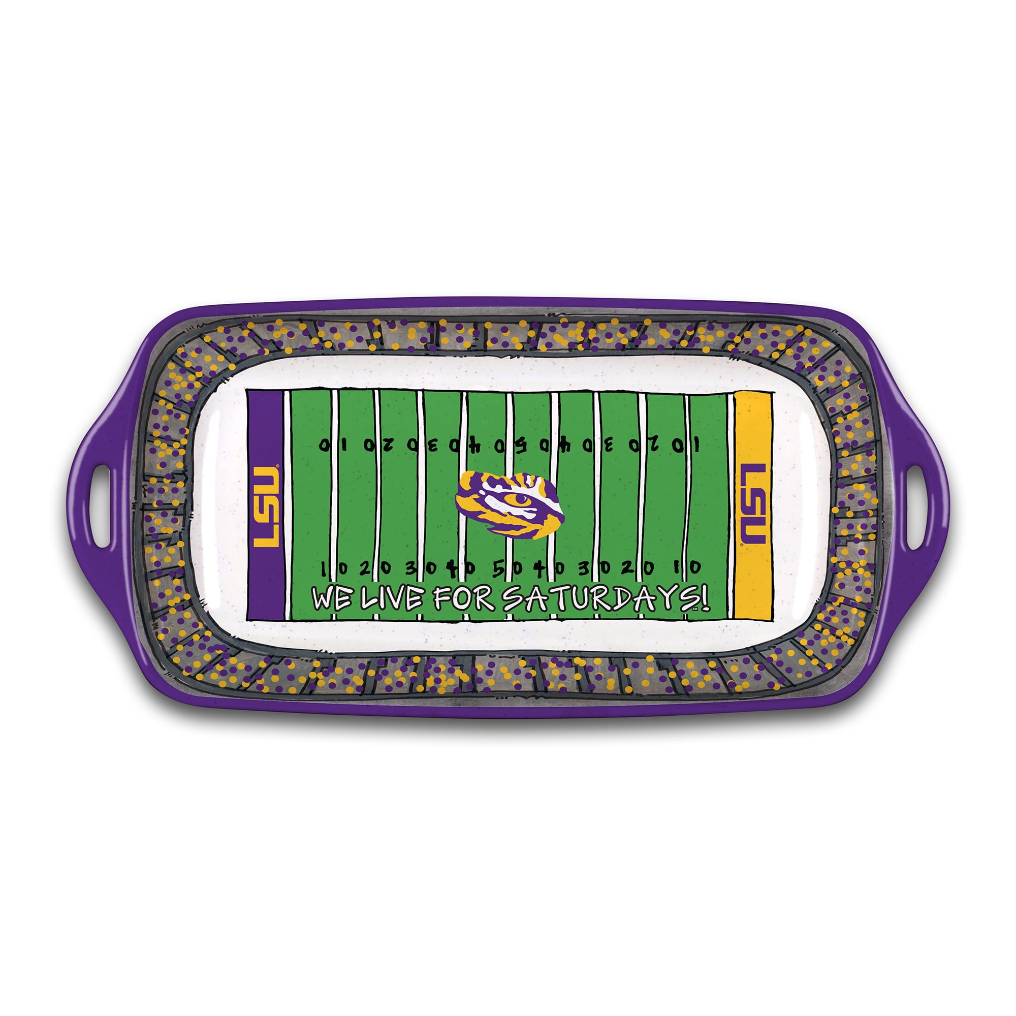 LSU Tigers Melamine Stadium Platter