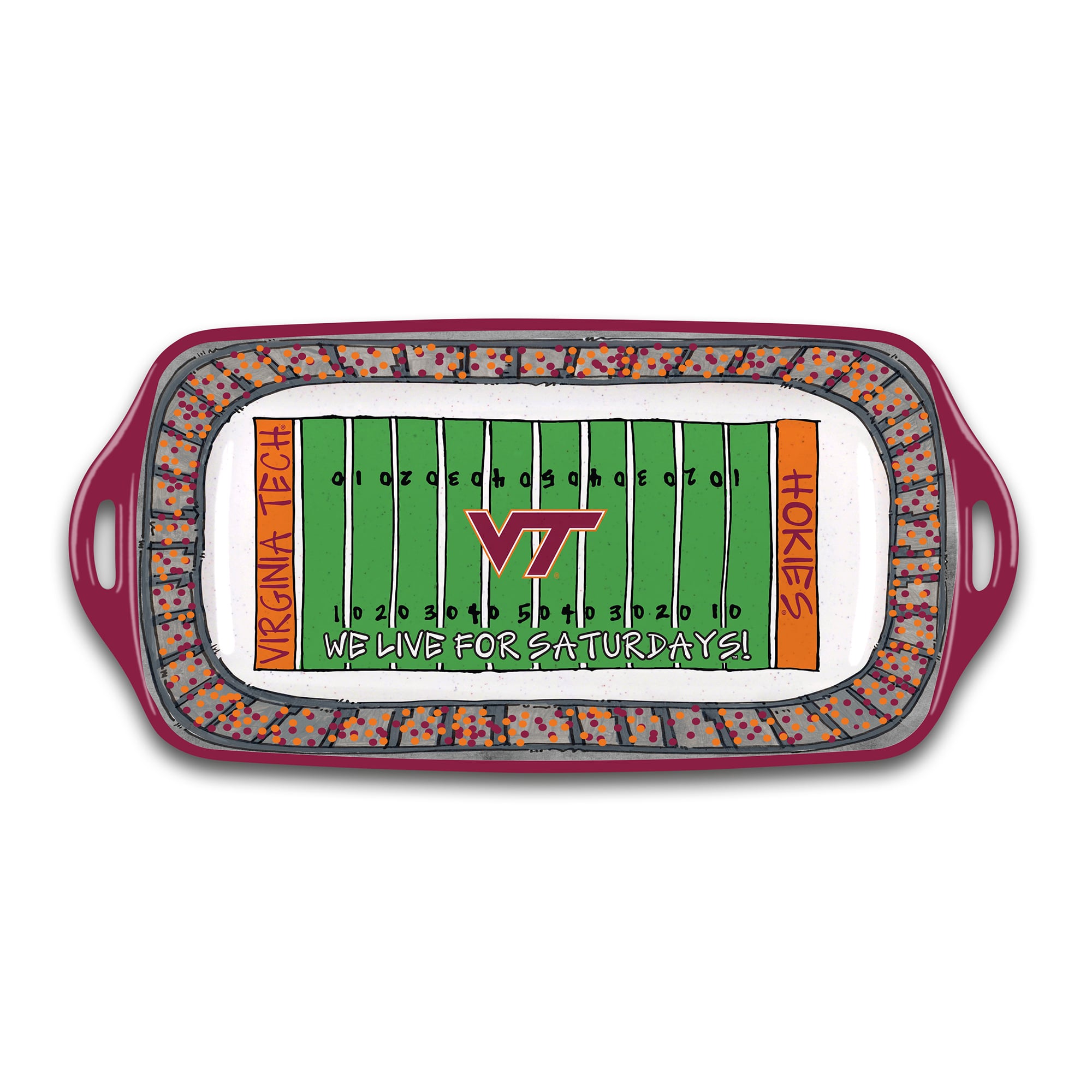 Virginia Tech Hokies Melamine Stadium Platter