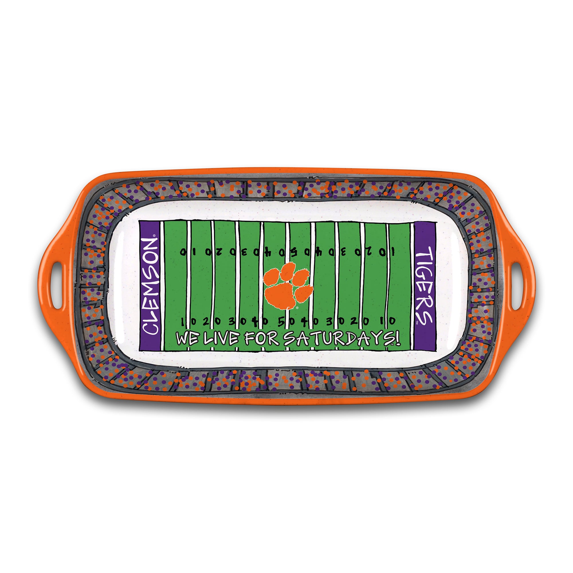 Clemson Tigers Melamine Stadium Platter