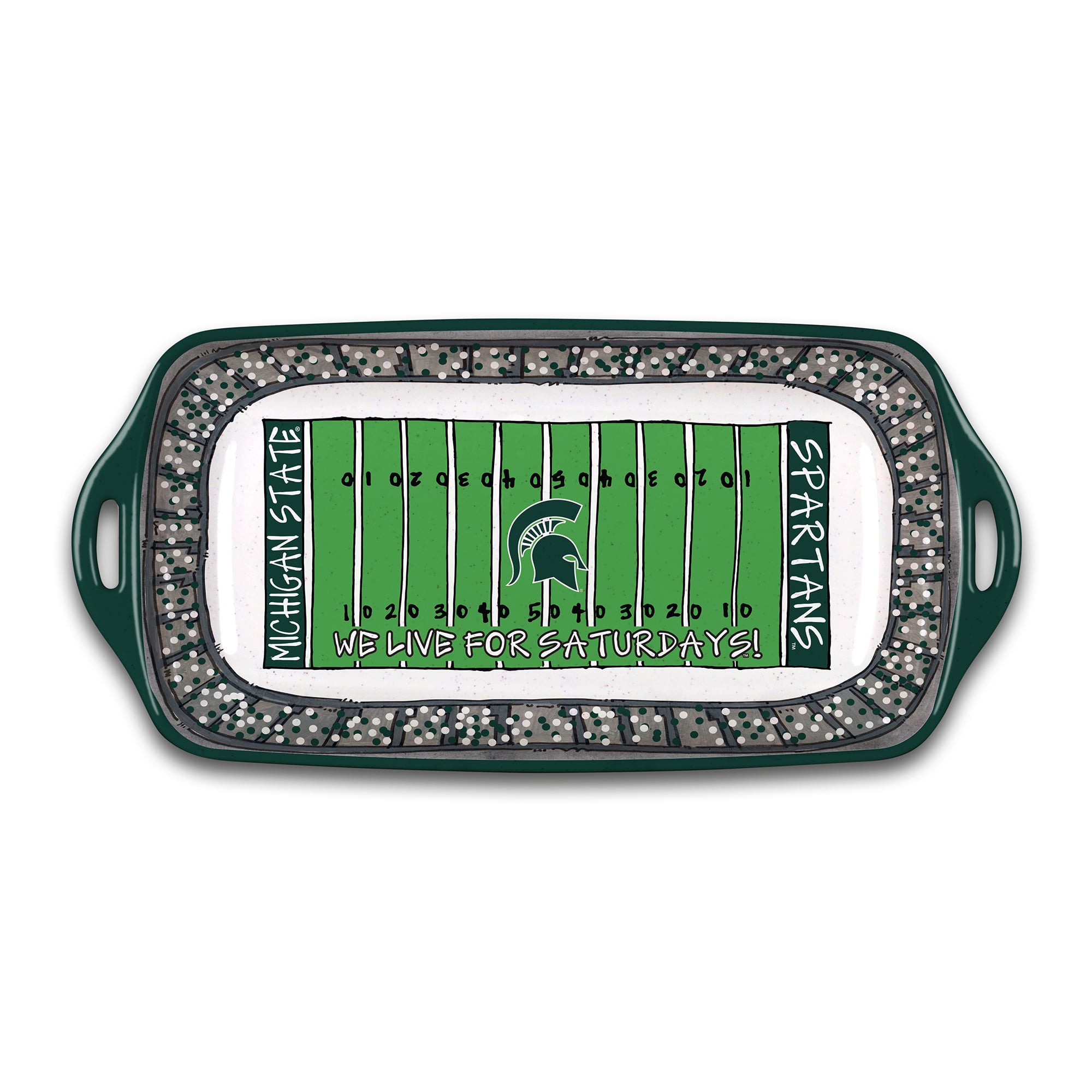 Michigan State Spartans Melamine Stadium Platter