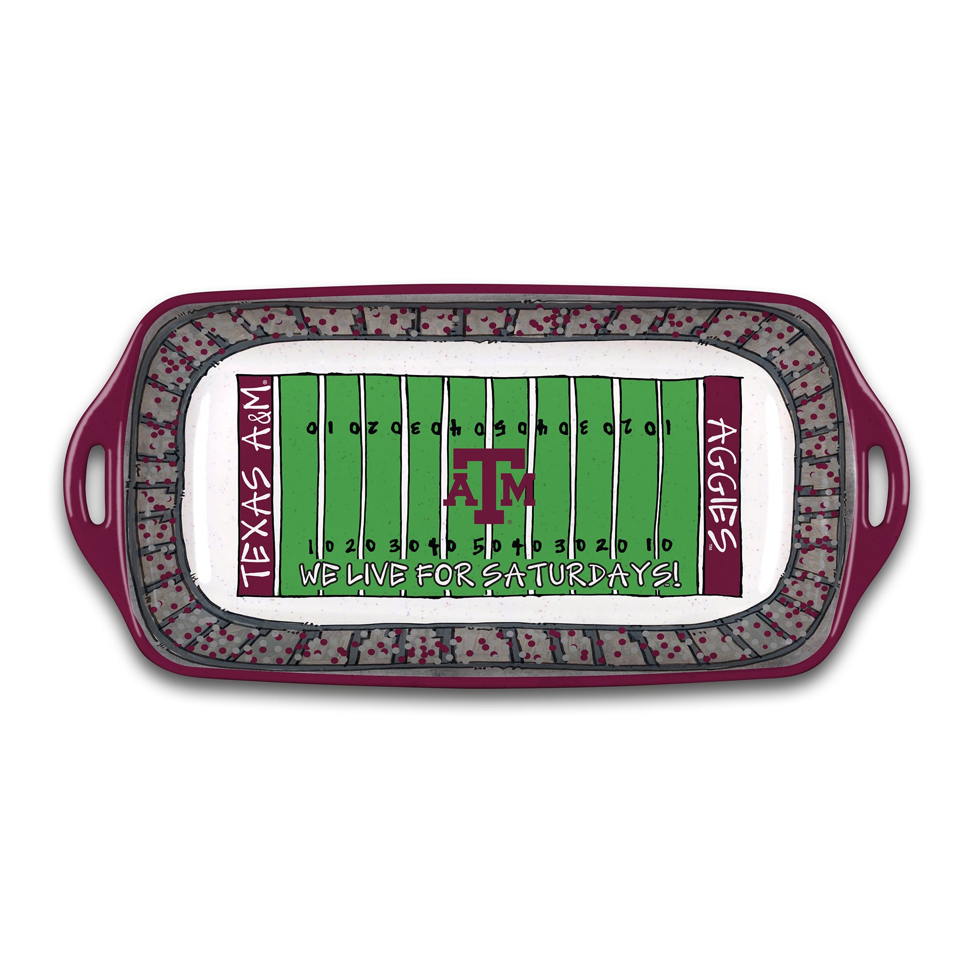 Texas A&M Aggies Melamine Stadium Platter