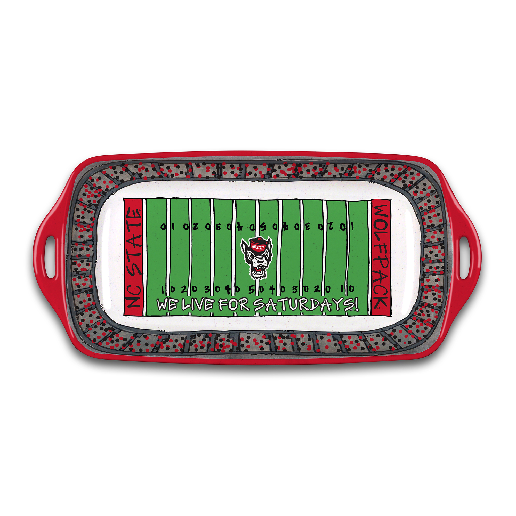 NC State Wolfpack Melamine Stadium Platter