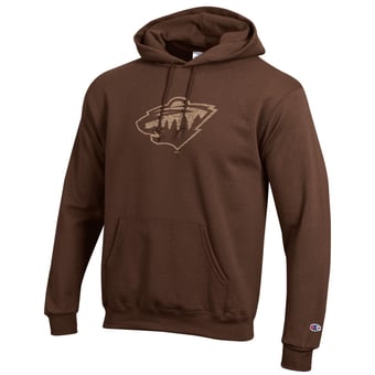 Men's Champion  Brown Minnesota Wild Core Plus Eco Powerblend Hoodie