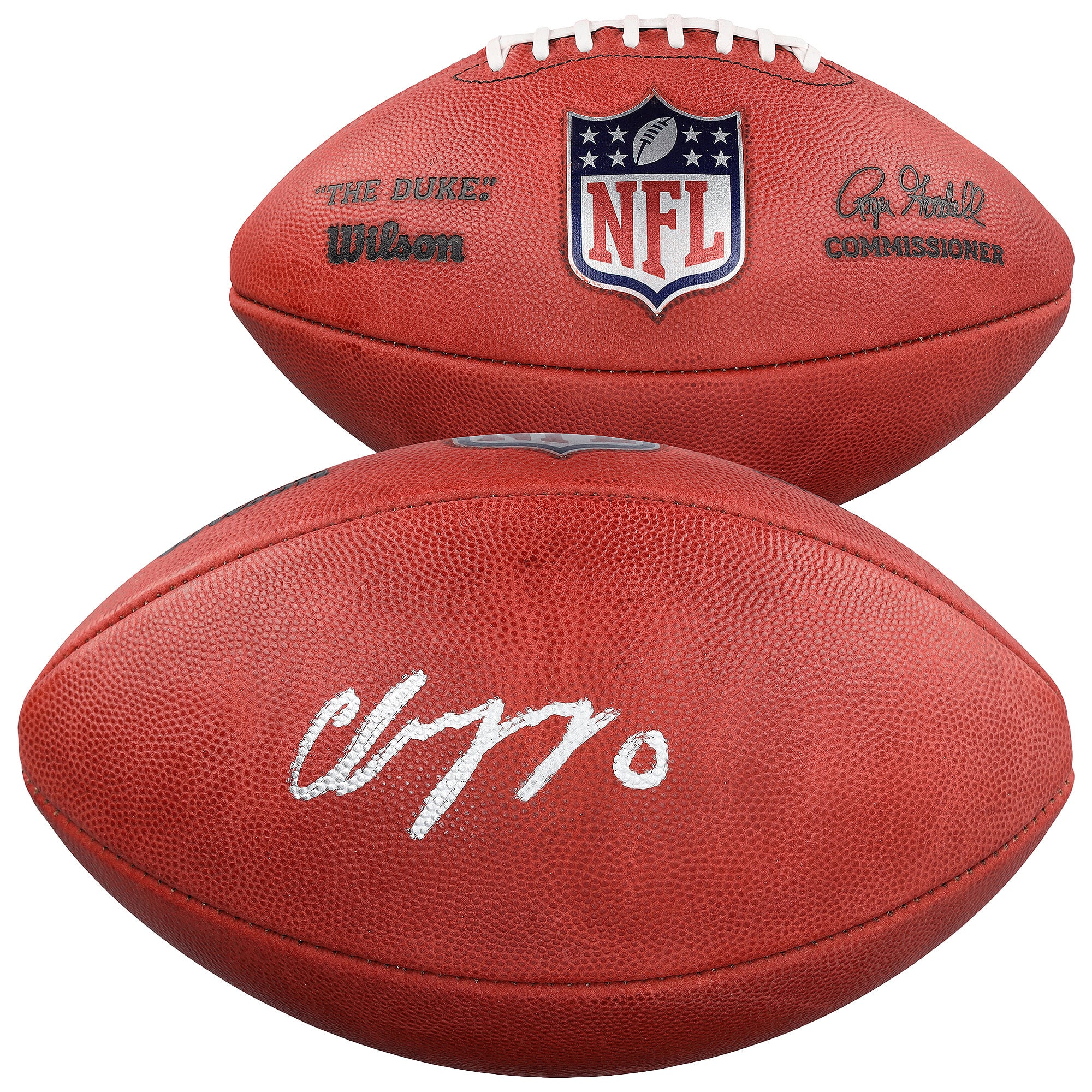 Christian Gonzalez New England Patriots Autographed Duke Full Color Football