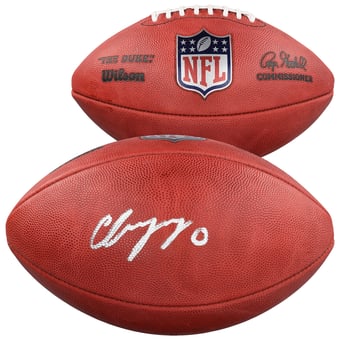 Christian Gonzalez New England Patriots Autographed Duke Full Color Football