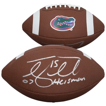 Tim Tebow Florida Gators Autographed Nike Replica Football with "07 Heisman" Inscription