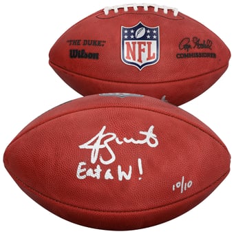 "Jameis Winston New York Giants Autographed Duke Full Color Football with ""Eat A W!"" Inscription - Limited Edition #10/10"