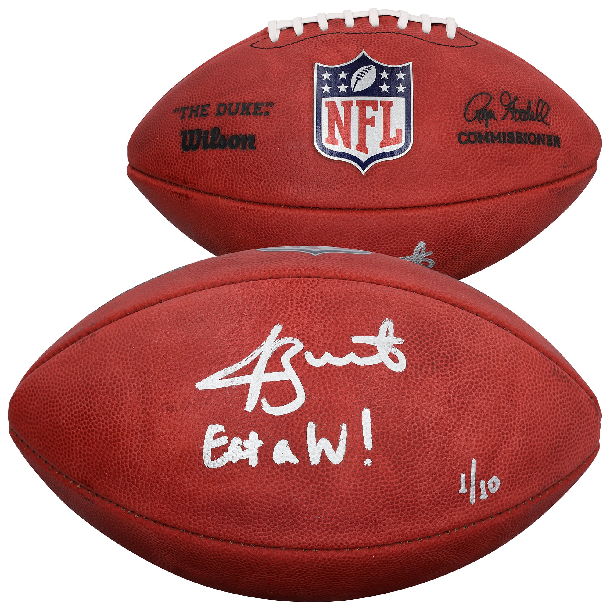 Jameis Winston New York Giants Autographed Duke Full Color Football with "Eat A W!" Inscription - Limited Edition #1/10